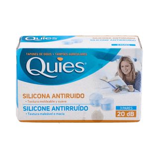 Tapones Oidos Silicona Antiruido Quies 6 U