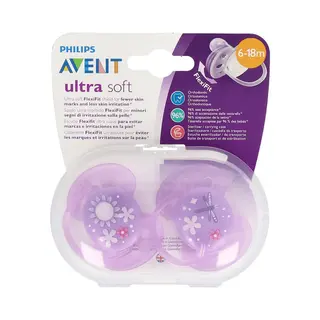 Avent Chupete Ultra Soft Violeta 6-18M 2 Uds. Scf 227/22