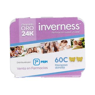 Pendientes Inverness 60C 24K Mariposa Dor.