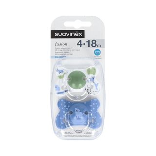 CHUPETE SILICONA FISIOLOGICO SUAVINEX FUSION 4 - 18 MESES 2 UNIDADES