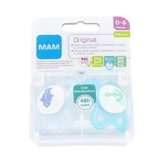 CHUPETE MAM ORI SIL AZ 2-6M 2U