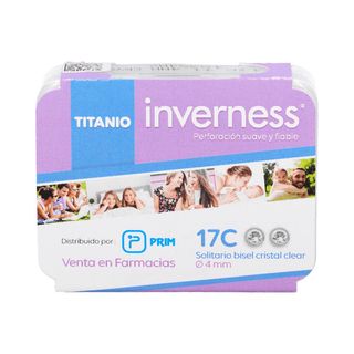 Inverness Pendiente Titanio 17C Solitario Bisel