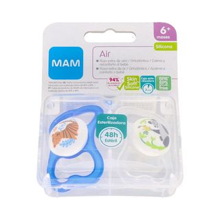 CHUPETE SILICONA MAM AIR 6+ A PACK DOBLE