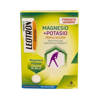 Leotron Magnesio + Potasio Angelini 54 Comprimidos Efervescentes