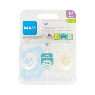 CHUPETE SILICONA MAM AIR 0+ A PACK DOBLE