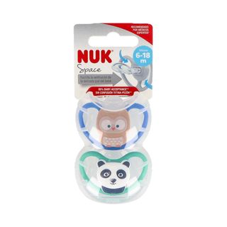 CHUPETE SILICONA NUK SPACE 6 - 18 MESES 2 UNIDADES