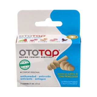 Tapones Oidos Goma Ototap Premoldeada 2 U