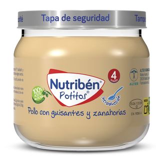 Nutribén Inicio Pollo Con Guisantes Y Zanahorias 120 G