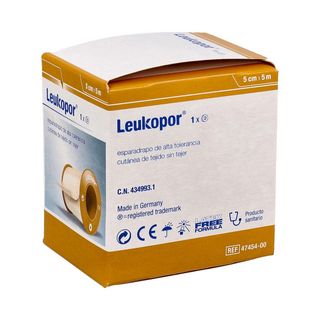 Leukopor Esparadrapo Hipoal Papel 5X5 Cm