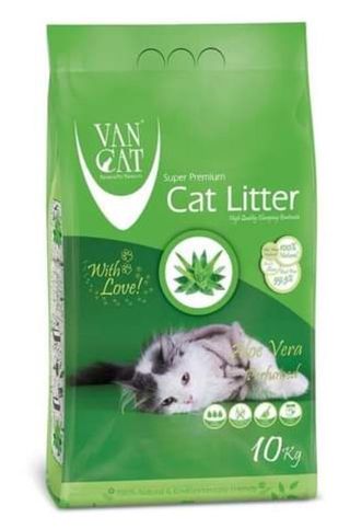 VANCAT - LITIÈRE AGGLOMÉRANTE PARFUMÉ 10KG - ALOE VERA