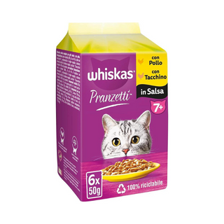 WHISKAS - PACK POCHON AU POULET 6 PCS 50GR