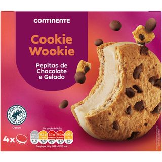 Gelado Sandwich Cookie Wookie Continente (emb. 360 ml (4 un))