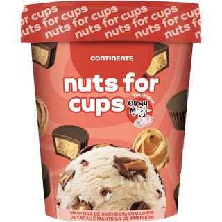 Gelado Manteiga de Amendoim Cups Continente (emb. 500 ml)