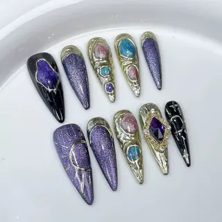 OhMy Nail Korea 100% handmade gel press-on nails faux ongles OMNKL007-XS
