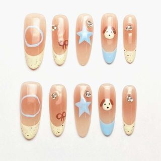 OhMy Nail Korea 100% handmade gel press-on nails faux ongles OMNKL018-XS