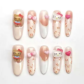 OhMy Nail Korea 100% handmade gel press-on nails faux ongles OMNKL023-M