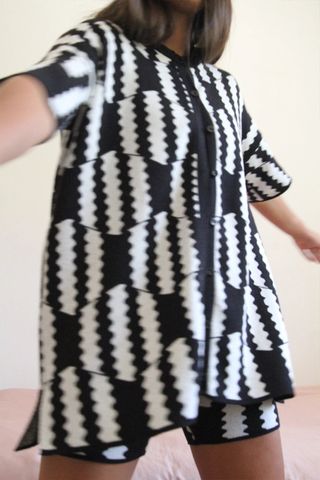 Camisa Cachengue Blanco & Negro Small / Medium