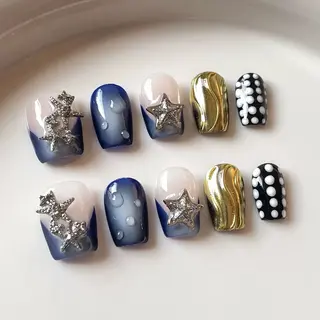 OhMy Nail Korea 100% handmade gel press-on nails faux ongles OMNKS003-M