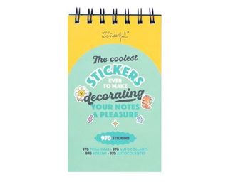 Bloco com 970 Autocolantes Mr. Wonderful - The Coolest Stickers Ever to Make Decorating Your Notes a Pleasure