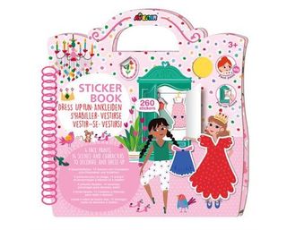 Livro de Autocolantes Avenir com Cenário Pop Up e Pinturas Faciais - Dress up Fun