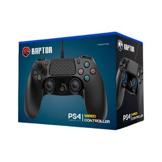 Controlador por Cable Raptor PS4 con Vibración, Negro