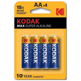 Plihas Alcalinas Kodak Max AA - 4 Unidades (887930952865)