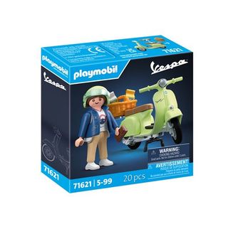 PLAYMOBIL Vespa 150 Sprint Veloce de 1969 Verde Claro, Juego de figuras +5 años - 71621