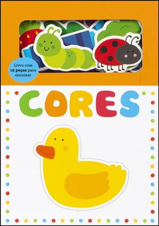 Cores - Livro com 12 Peças para Encaixar
