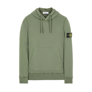 Stone Island Logo Patch Drawstring Hoodie Green / S