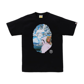 BAPE Sakura Ape Head Photo I Tee Black Black / L
