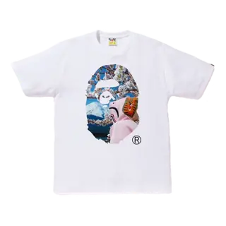 BAPE Sakura Ape Head Photo I Tee White M