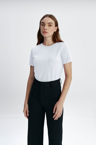 Camiseta blanca básica mujer L