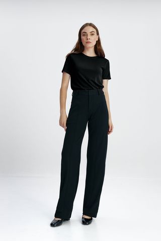 Camiseta negra básica mujer S