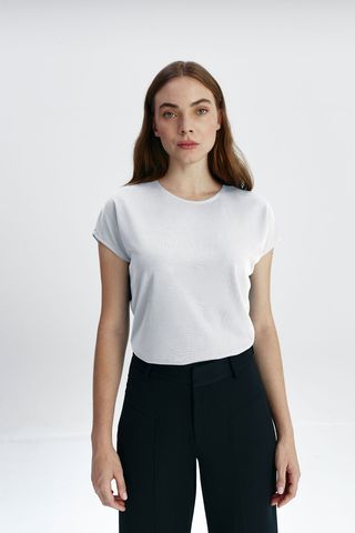 Camiseta blanca kimono mujer XS