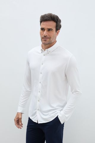 Camisa blanca casual regular hombre XL