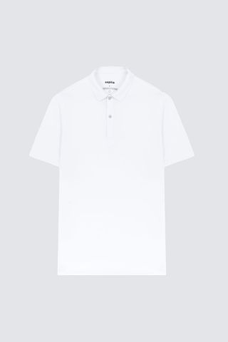 Polo manga corta de hombre blanco S