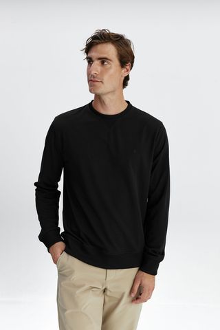 Sudadera Pique Negra Unisex S