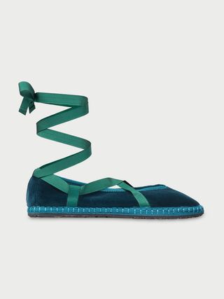 Eichiro Velvet Ribbon Petrol Green 38