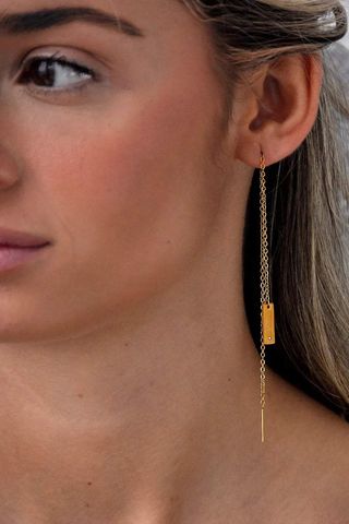 Pendiente Cadena Personalizable Plateado