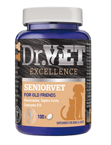 Dr.VET Excellence SeniorVet Tablets for Dogs & Cats, 100 Count