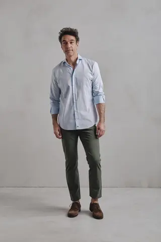 Camisa Oxford Classic Doble Puño Celeste L