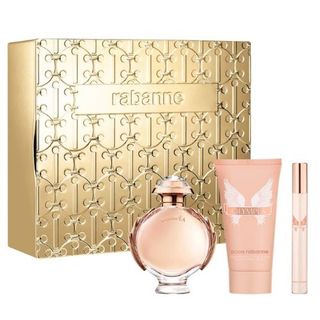 Rabanne Olympea Zestaw: woda perfumowana + woda perfumowana travel size + balsam do ciała
