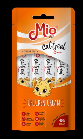 MIO TREATS - CREAM WITH CHICKEN - 4*15 GR