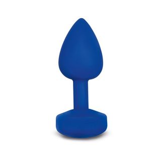 Маленькая дизайнерская анальная пробка с вибрацией Gvibe Gplug 8 см (ex. Fun Toys) ярко-синий