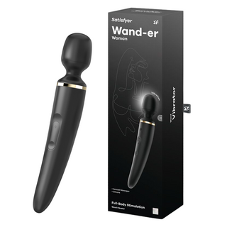 Вібромасажер Satisfyer Wand-er Woman (Black/Gold) 01203