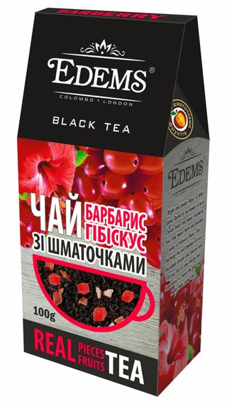 Чай фас. чорн. EDEMS Барбарис / 100г