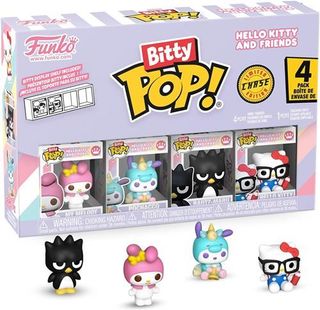Set de 4 figuras Funko Bitty Hello Kitty My Melody + Pochacco + Badtz Maru + Figura sorpresa 3cm
