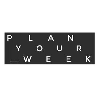 Calendario perpetuo de sobremesa Octagon Desing 53 semanas negro