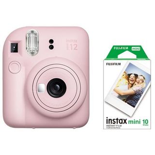 Kit Cámara instantánea Fujifilm Instax Mini 12 Rosa flor + Carga de película de 10 fotos