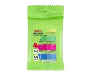 Auchan Marcapaginas 4X36H 4 Col 12X43Mm C/ Dipens